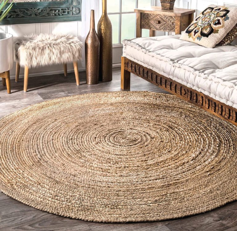 Kerala Silver – Braided Round Rug Hand Knotted Silver (AJR111S ...